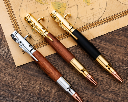 🖊100% Handmade Bolt Action Wooden Bullet PenTM | Crafted From Real Wood & Bullet Casing(Jake Wilson Handmade®) - BUY 2 FREE SHIPPING