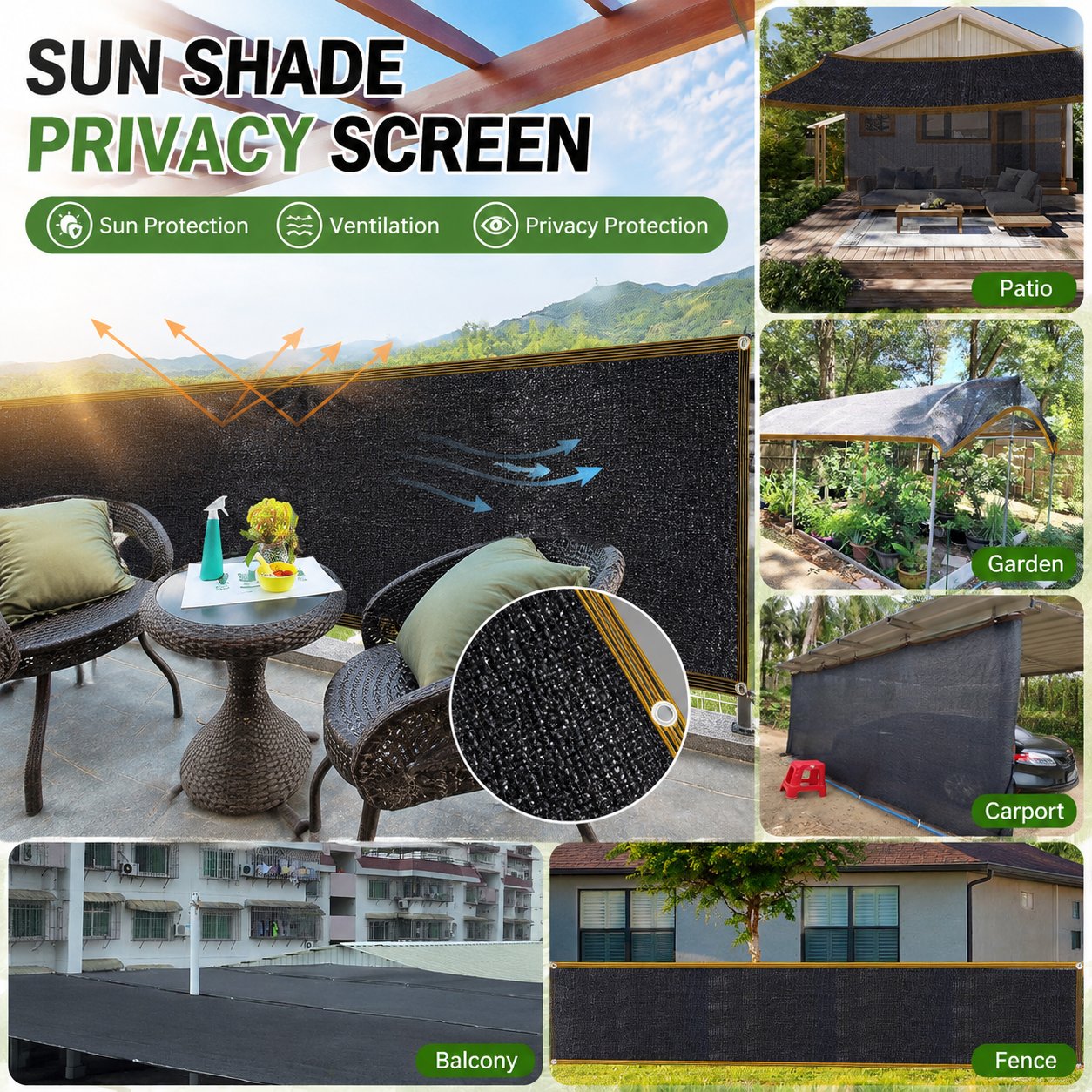 ☀️ 98% UV-Blocking Sunshade Net – Ultimate Outdoor Protection-3
