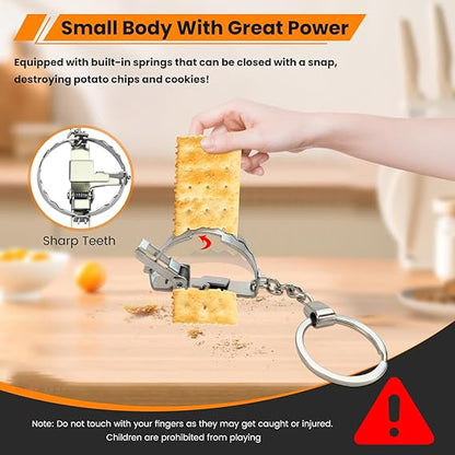 🔑MINI Bear Trap Keychain - That Works Fun Trick Mouse Trap