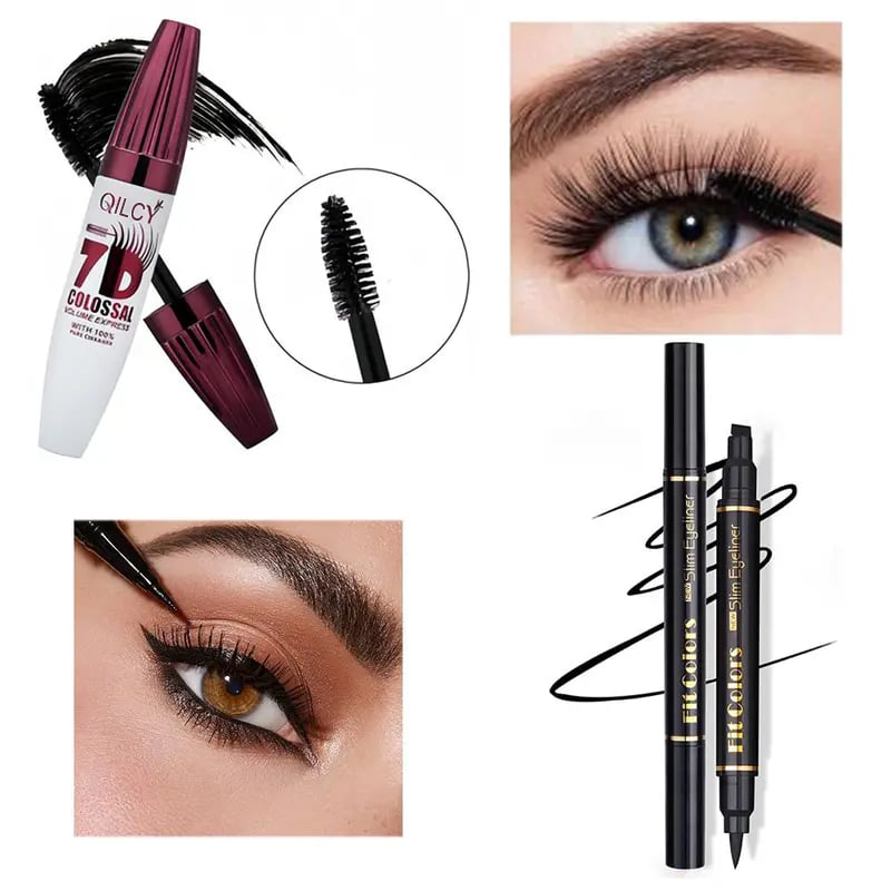 🎁Last Day ✨Women 7D Waterproof Volume Mascara | Long Lasting Curling Lashes Smudge Proof, Natural Volume Professional Eye Makeup Beauty