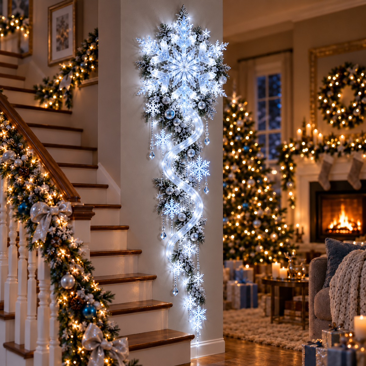 🔥Last Day 49% OFF🔥❄️ Giant Snowflake Blizzard Gofair™- Let the Snowstorm Glow Indoors