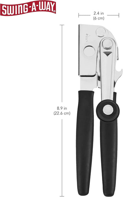Manual Can Opener with Soft Handles,Commercial Can Openers Heavy Duty, Ergonomic Easy-Turn Crank for Seniors,Industrial Can Opener for Restaurant