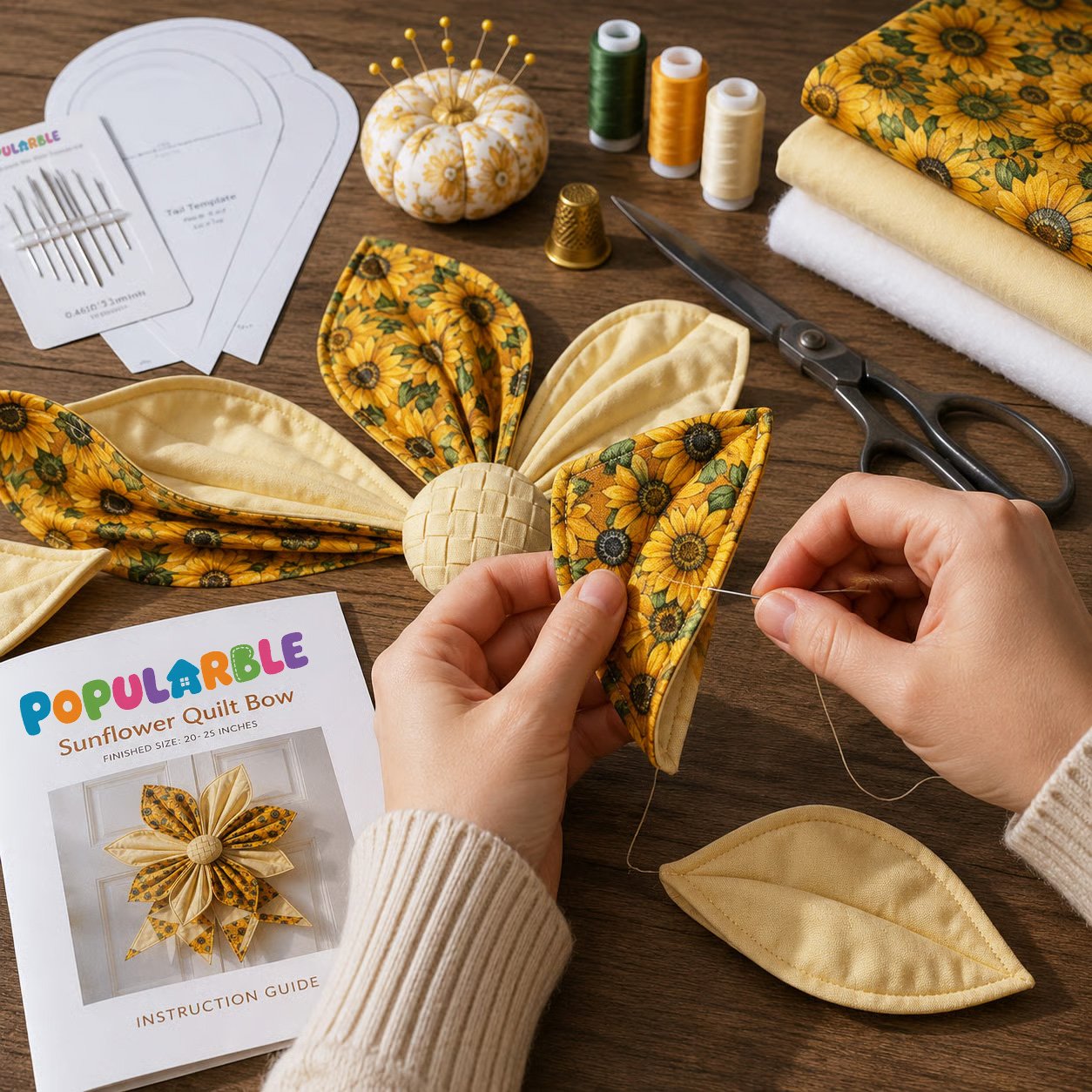 ✝️Last Day 50% OFF- Large Patchwork Bow Sewing Kit (Beginner-Friendly)