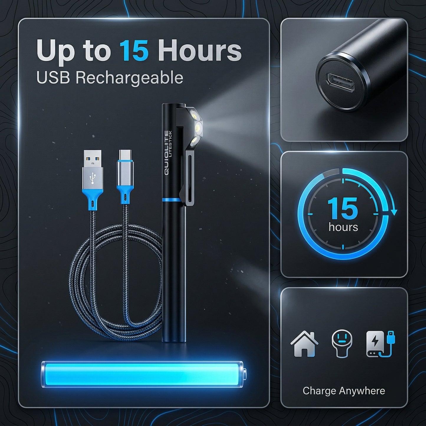 💡 Qu|qLite LiteStick – Ultimate Hands-Free Wearable Safety Light