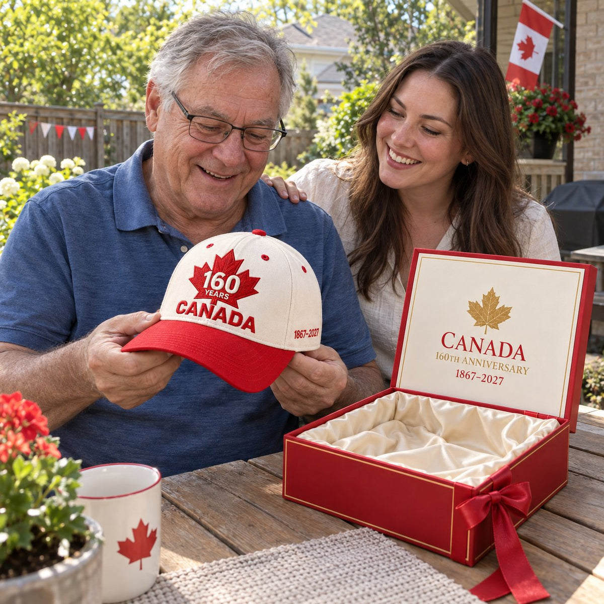 ⏳ Last Day 49% OFF – 🇨🇦 Official Canadian 160th Anniversary Embroidered Cap | 1867–2027 Maple Leaf Heritage Design – Gift Box Edition 🎁