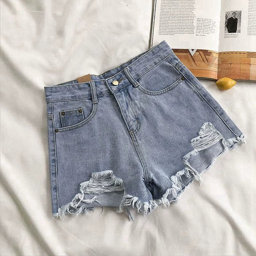 Non-Stretch High Rise Raw Hem Ripped Jean Shorts Rigid Denim G22 Drifter Stretchy Rolled Hem Denim Shorts Mid Rise Summer