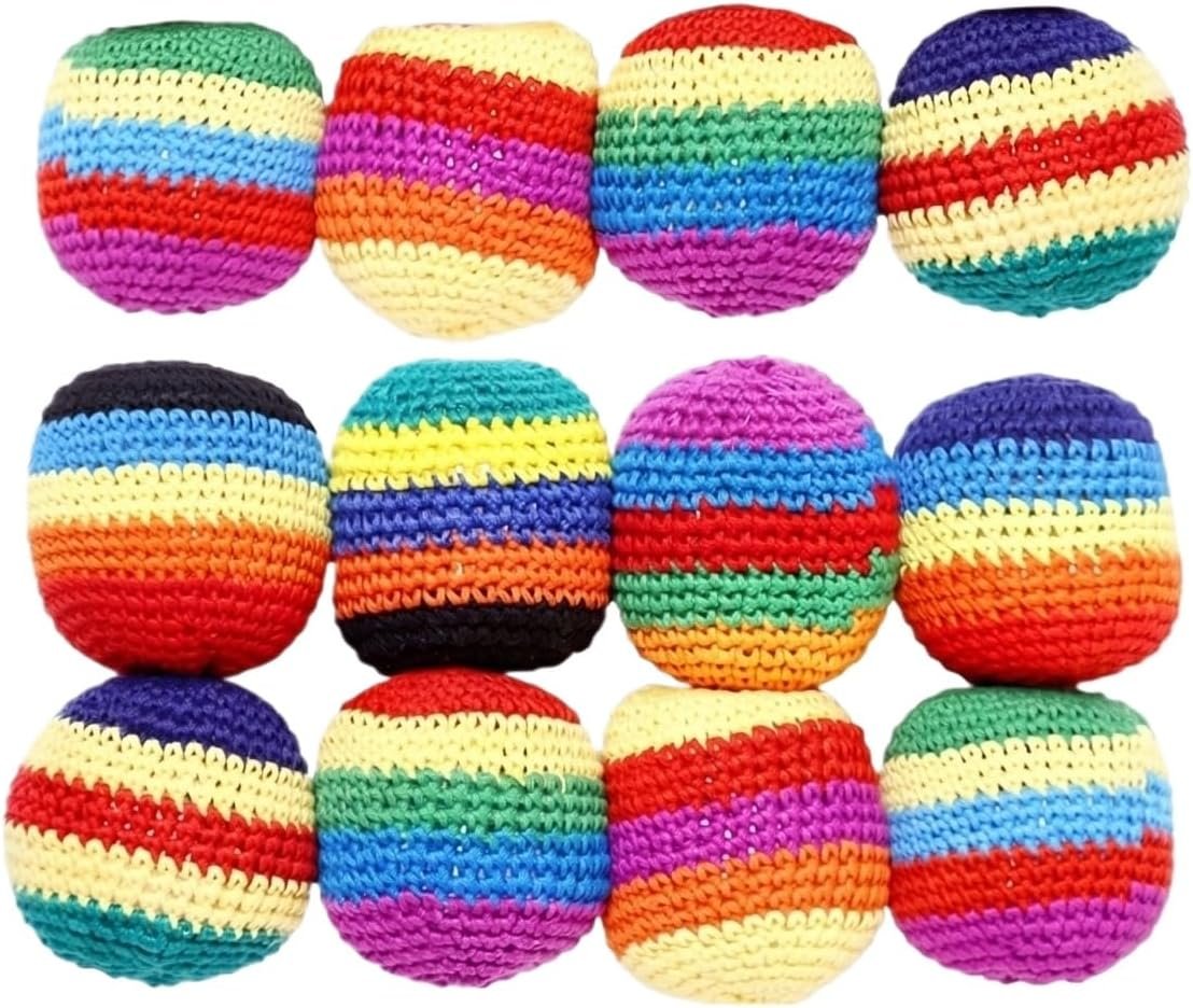 💥45K+ SOLD⚽️Hacky Sack Balls-Handmade Knitted Footbag Sack 2026 Upgraded Assorted Foot Bag