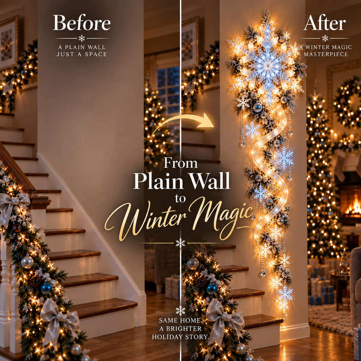 🔥Last Day 49% OFF🔥❄️ Giant Snowflake Blizzard Gofair™- Let the Snowstorm Glow Indoors