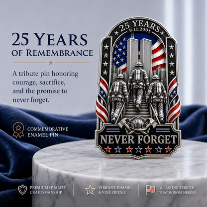 9/11 Never Forget Commemorative Brooch