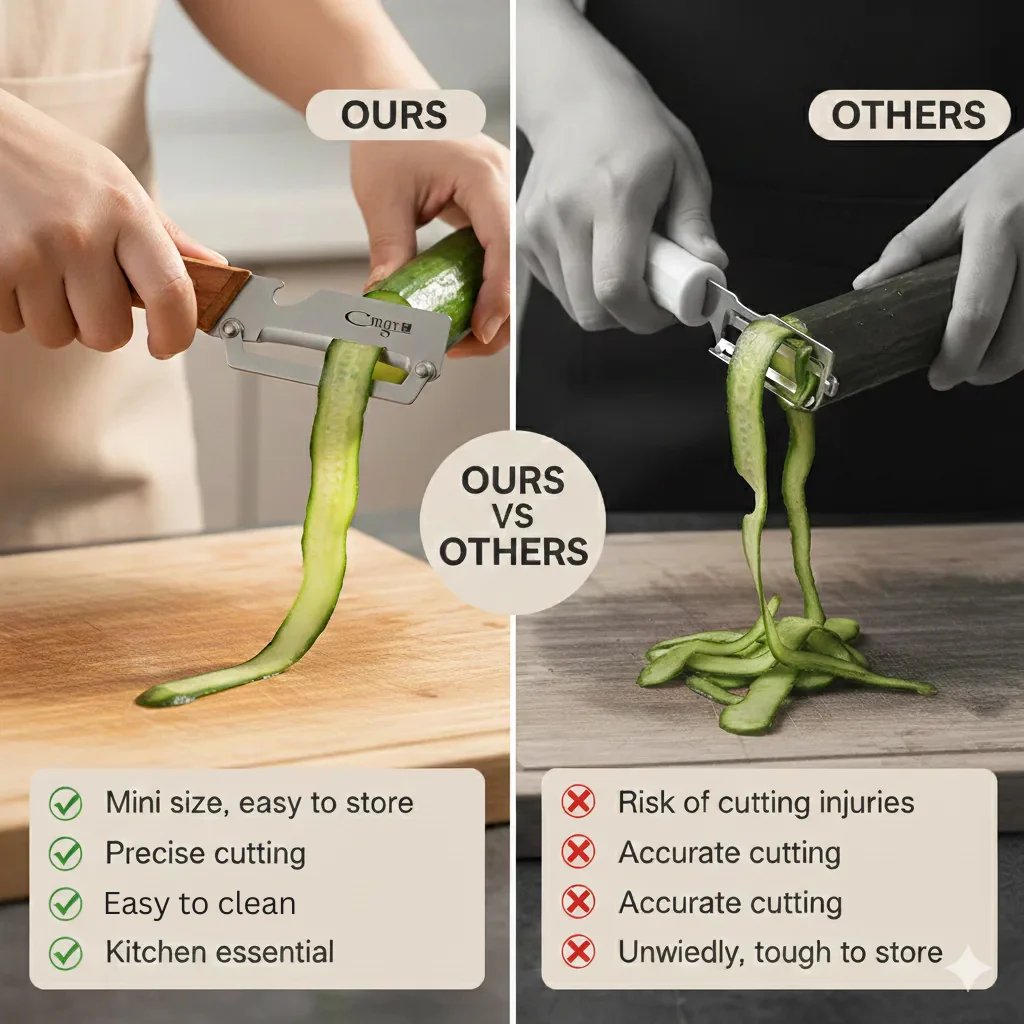🔪 All-in-One Stainless Steel Peeler 🔥 Razor-Sharp Blade with Bottle Opener 🍎 50K+ SOLD! 🏆