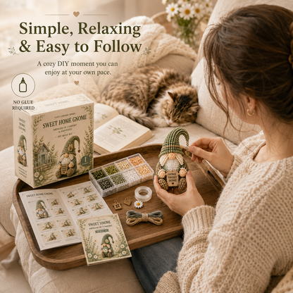 ✨ Sweet Home Gnome DIY Bead Kit | 💕Cozy Corner Series-🏡 Country Gnome