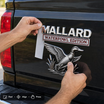 🔥LAST DAY 49% OFF - Mallard Waterfowl Edition Truck Emblem – Chrome Duck Hunter Badge