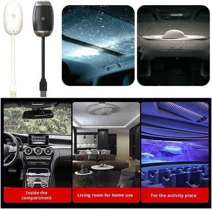 🚗USB Car Roof Star Projector Night Light with 360° Rotation & Flexible Gooseneck 🌟