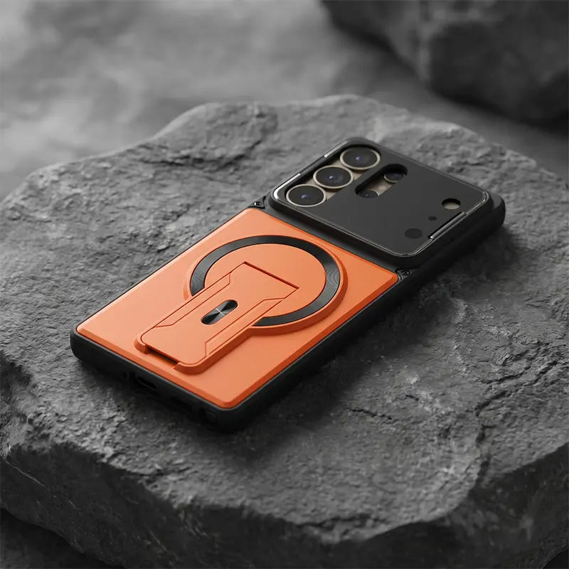 GOFAIR™ Magnetic Kickstand Phone Case for Samsung Galaxy S Series – Shockproof Slim Case with Camera Lens Protection & Hidden Stand