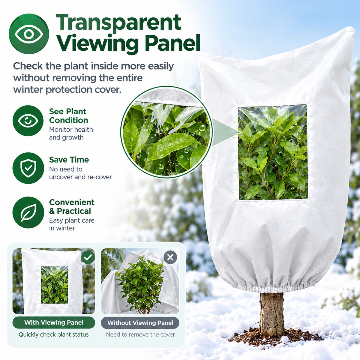 Plant Frost Protection Cover - Winter Frost Protection For Trees, Plants, And Shrubs