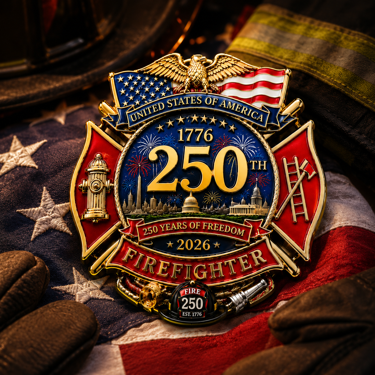 🔥2026 Hot Sale - 250th Anniversary Firefighter Badge