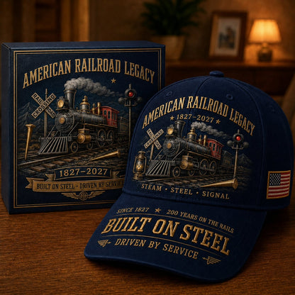 🔥2026 Hot Sale -🚂American Railroad Bicentennial Cap | 1827–2027