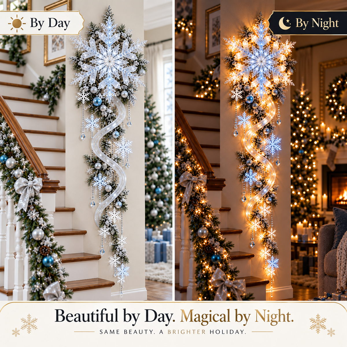 🔥Last Day 49% OFF🔥❄️ Giant Snowflake Blizzard Gofair™- Let the Snowstorm Glow Indoors