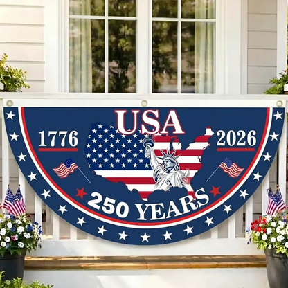 🗽Premium USA 250th Anniversary Nylon Bunting Flag (Embroidered & Sewn)🦅