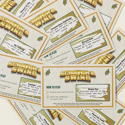 🔥LAST DAY 50% OFF - 🏌️🎁Scratch & SwingTM Scratch Off Golf Card Game (3 Decks / 57 Challenges)