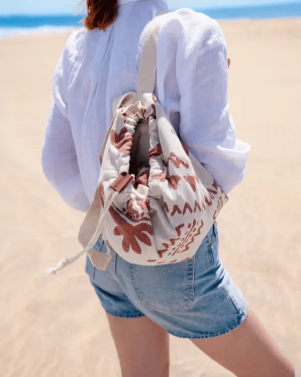 SWIRL TURTLE🏖️ 2-in-1 Organic Cotton Towel Bag