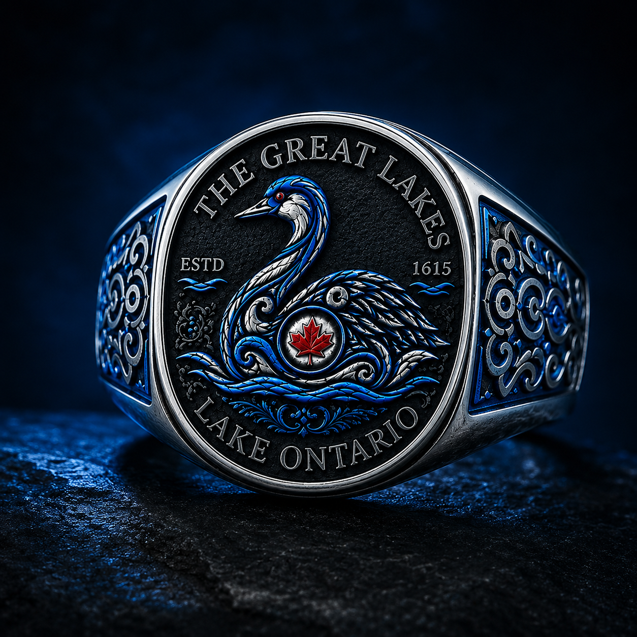 Lake Ontario Forever Ring | Canadian Heritage Great Lakes Men's Gift