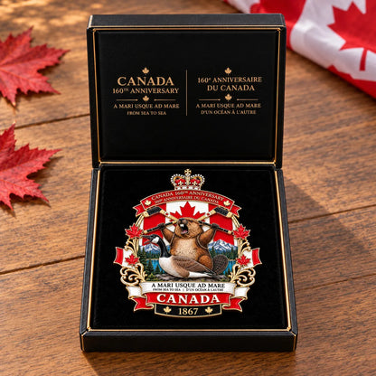 🍁 Canada 160th Anniversary “A Mari Usque Ad Mare” Tribute Badge | 3.5-Inch 3D Metal Enamel Keepsake 🇨🇦