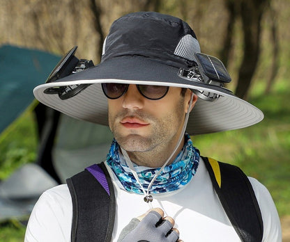 🔥Early Father's Day Sale 60% OFF🧢Wide Brim Solar Fan Outdoor Fishing Hat & USB Charging
