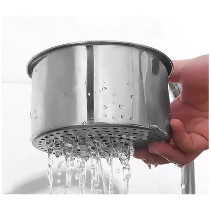 Hands-Free Swan-Hook Sink Strainer