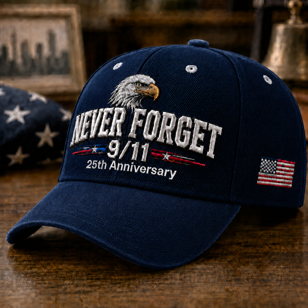 🇺🇸 9/11 Never Forget 2001–2026 Honor Cap 🎁 Free Memorial Coin With Every Cap Purchase