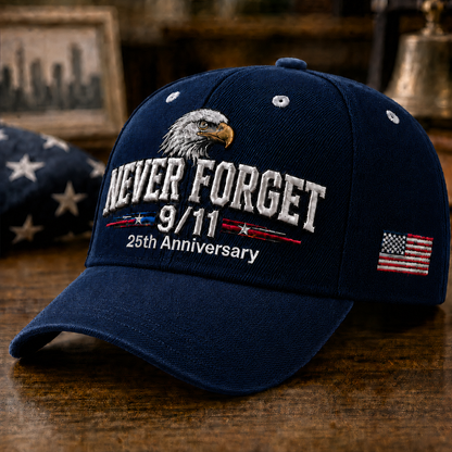 🇺🇸 9/11 Never Forget 2001–2026 Honor Cap 🎁 Free Memorial Coin With Every Cap Purchase