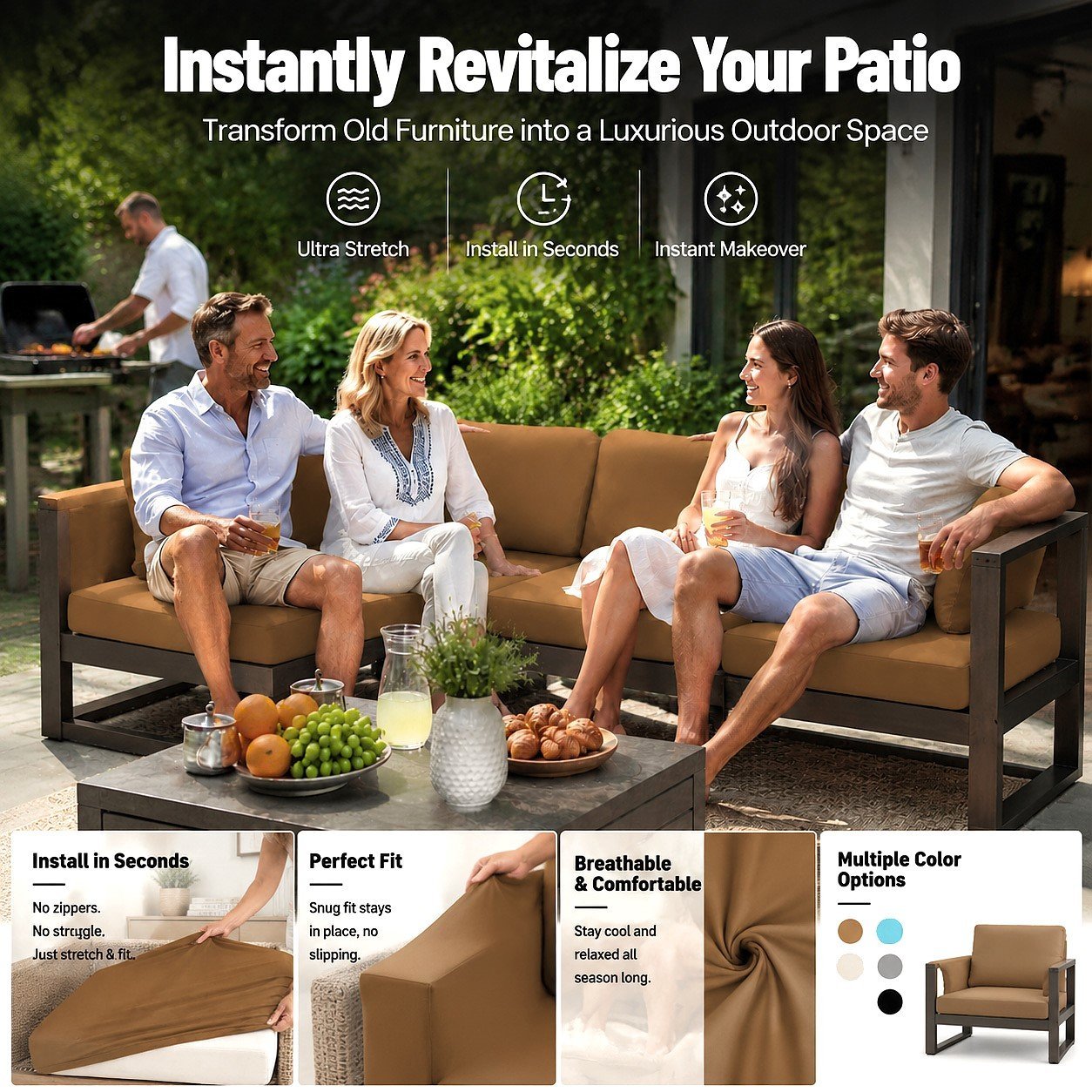 🪑 Stretch Sofa Cushion Covers Set (3 / 6 / 9 PCS) 🔥—Free Shipping