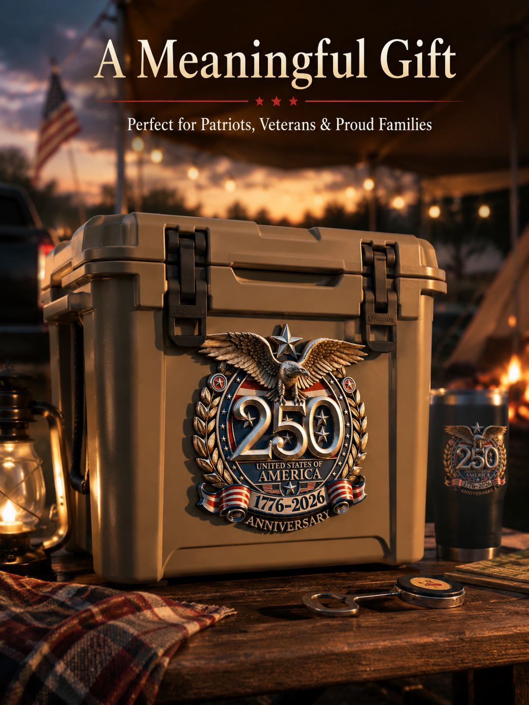🇺🇸 250th Anniversary United States of America Metal Emblem Celebrate 250 Years of American Pride