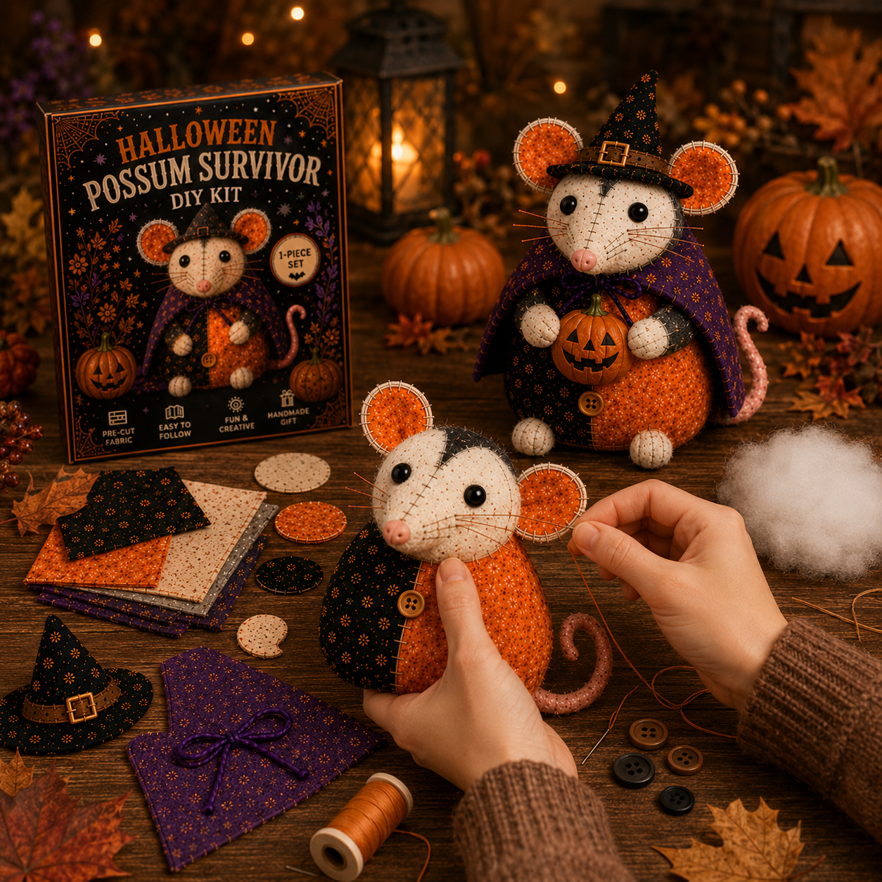 🎃🦡 Halloween Possum Survivor DIY Kit