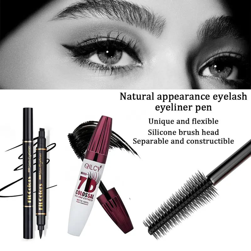🎁Last Day ✨Women 7D Waterproof Volume Mascara | Long Lasting Curling Lashes Smudge Proof, Natural Volume Professional Eye Makeup Beauty