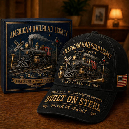 🔥2026 Hot Sale -🚂American Railroad Bicentennial Cap | 1827–2027