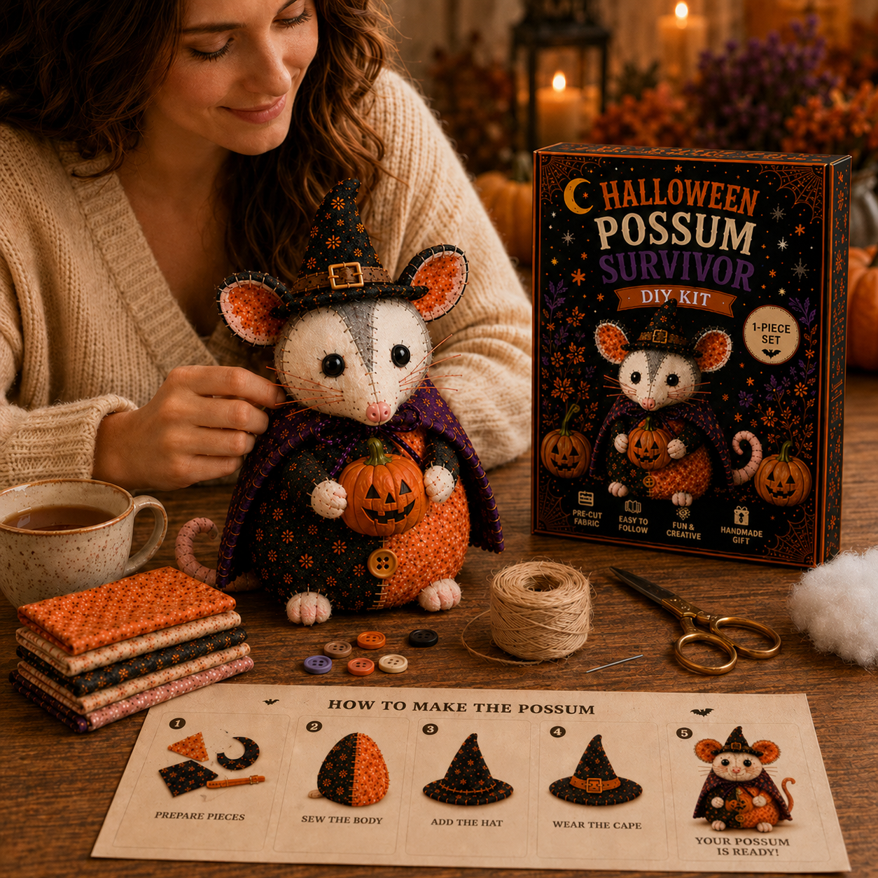 🎃🦡 Halloween Possum Survivor DIY Kit