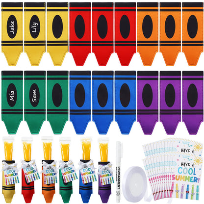 🎁Last Day 49% OFF - End of School Year Gifts: Reusable Ice Pop Sleeves 🎓🍦| 12/24/36/48 Pack