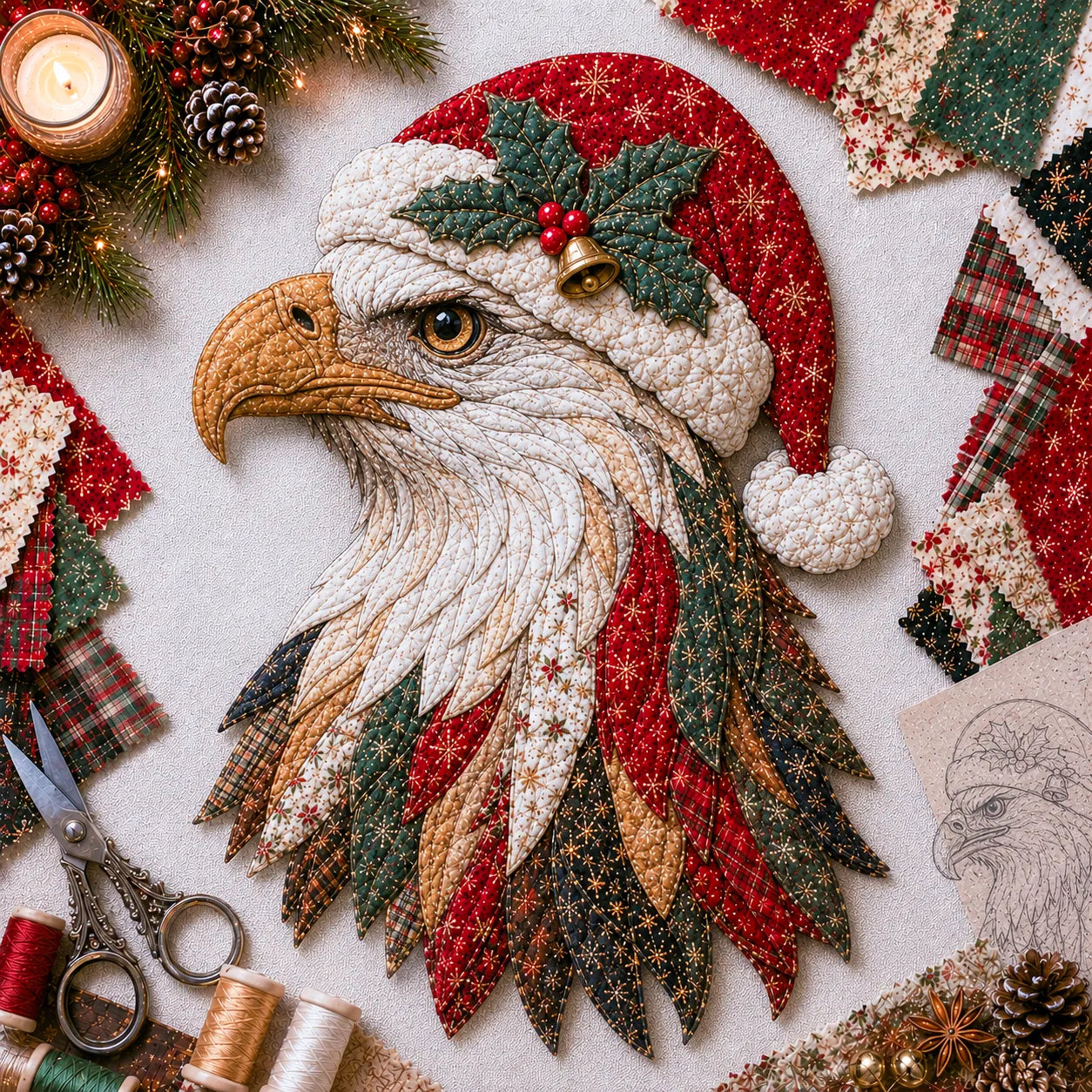 🔥LAST DAY 50% OFF - 🦅Eagle Fabric Art Kit – The Handmade Eagle That Tells Your Story