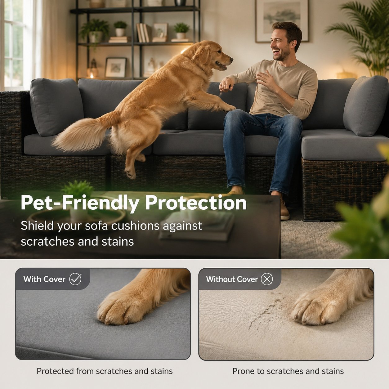 🪑 Stretch Sofa Cushion Covers Set (3 / 6 / 9 PCS) 🔥—Free Shipping