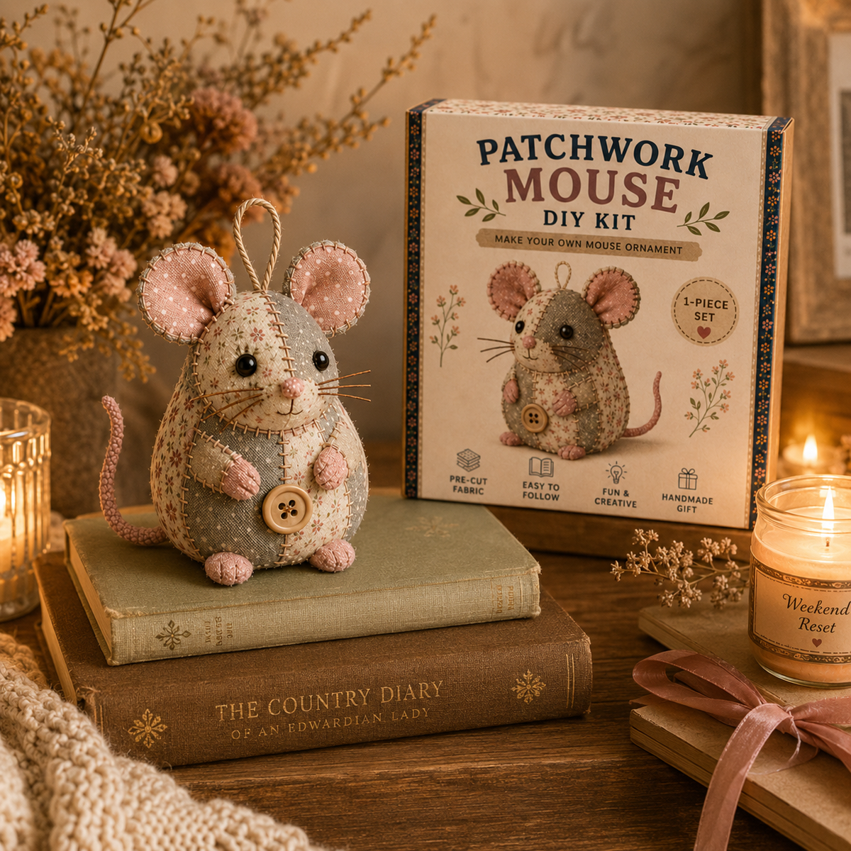 Patchwork Mouse 🐭🧵 Patchwork Mouse DIY Kit – Gofair