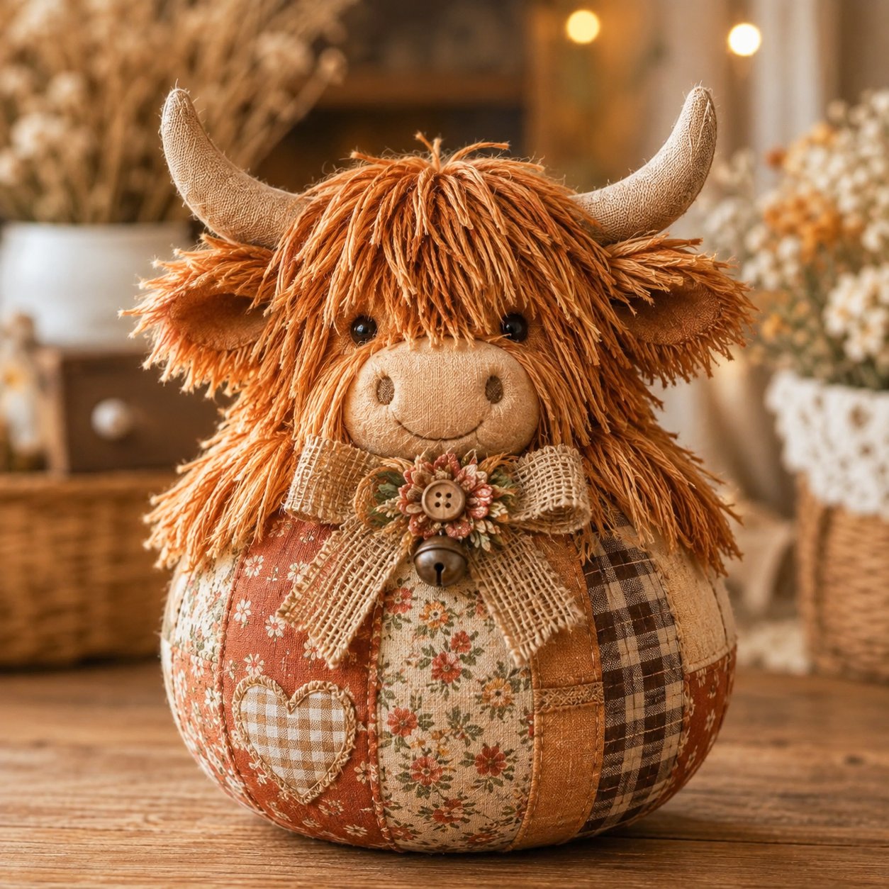 🔥Last Day 49% OFF - 🎄🎅Patchwork Fabric Doll DIY Kit | ✨Create a Cozy Handmade Character for Every Season!