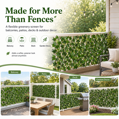 🔥2026 Hot Sale -Expandable Ivy Privacy Fence – Retractable Green Lattice Screen for Patio & Garden
