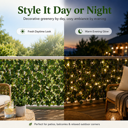 🔥2026 Hot Sale -Expandable Ivy Privacy Fence – Retractable Green Lattice Screen for Patio & Garden