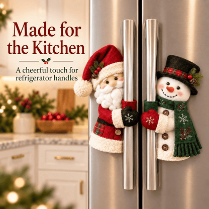 🎄Christmas Santa & Snowman Handle Huggers – Holiday Kitchen Decor
