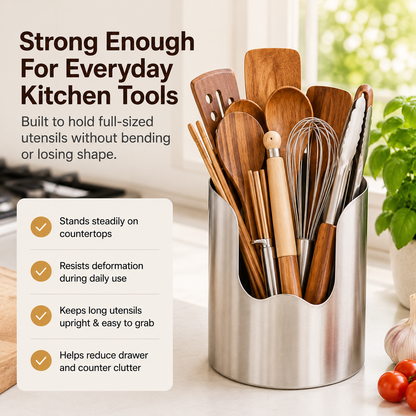 Thickened Stainless Steel Utensil Organizer