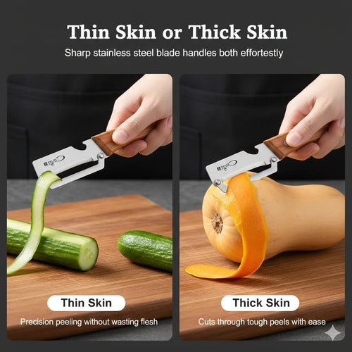 🔪 All-in-One Stainless Steel Peeler 🔥 Razor-Sharp Blade with Bottle Opener 🍎 50K+ SOLD! 🏆