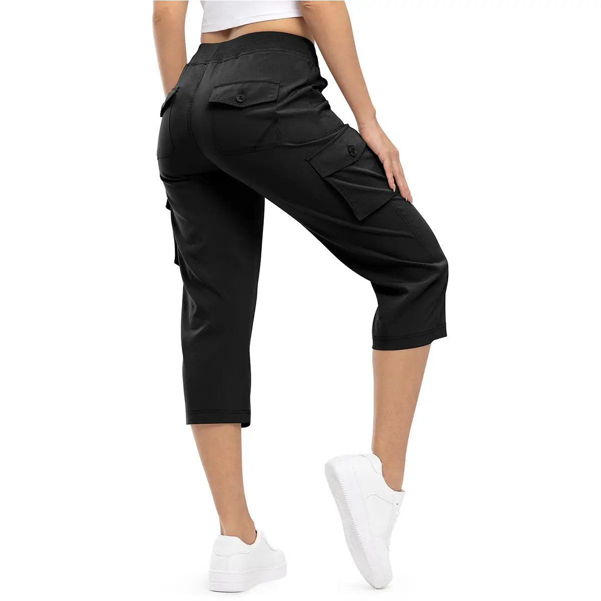 Women's Lightweight Hiking Capris: Quick-Dry, 6 Pockets, Loose Fit