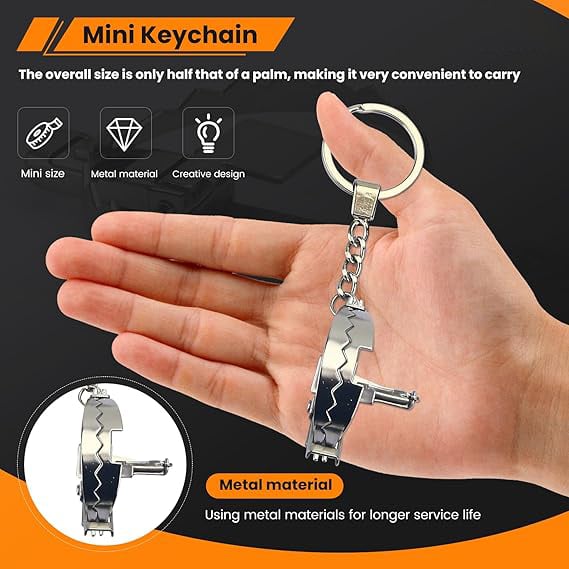 🔑MINI Bear Trap Keychain - That Works Fun Trick Mouse Trap