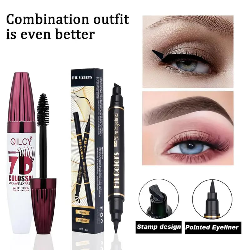 🎁Last Day ✨Women 7D Waterproof Volume Mascara | Long Lasting Curling Lashes Smudge Proof, Natural Volume Professional Eye Makeup Beauty